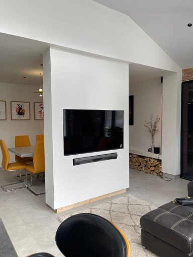 Micro cement media wall