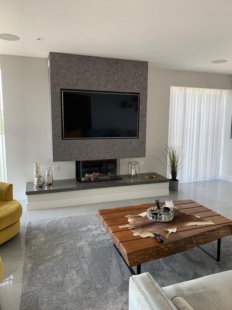 Creative-Microcement Media Wall